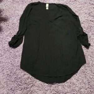 Plus Size Black Work Shirt